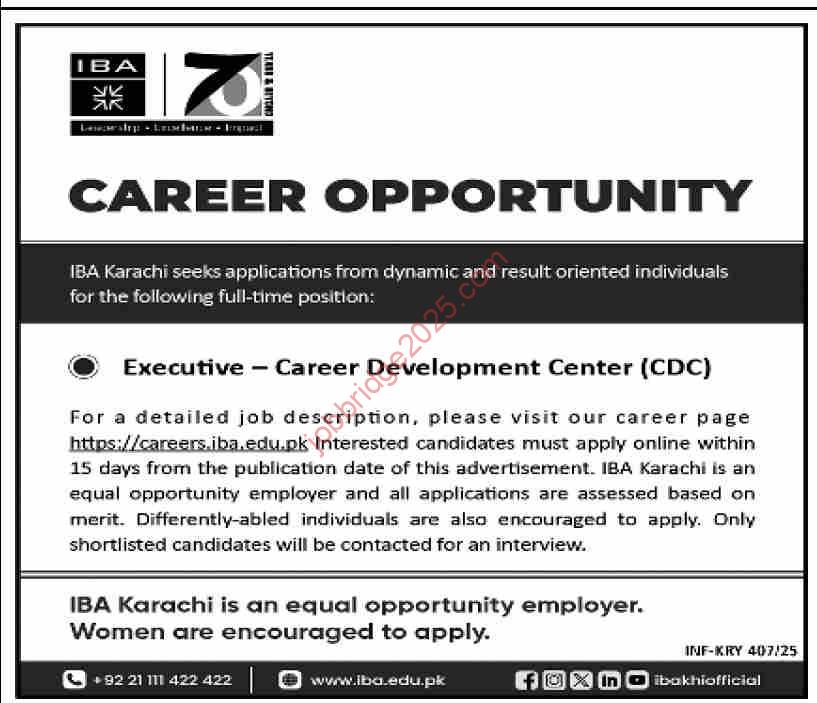 IBA Jobs for Executive Career Development Center