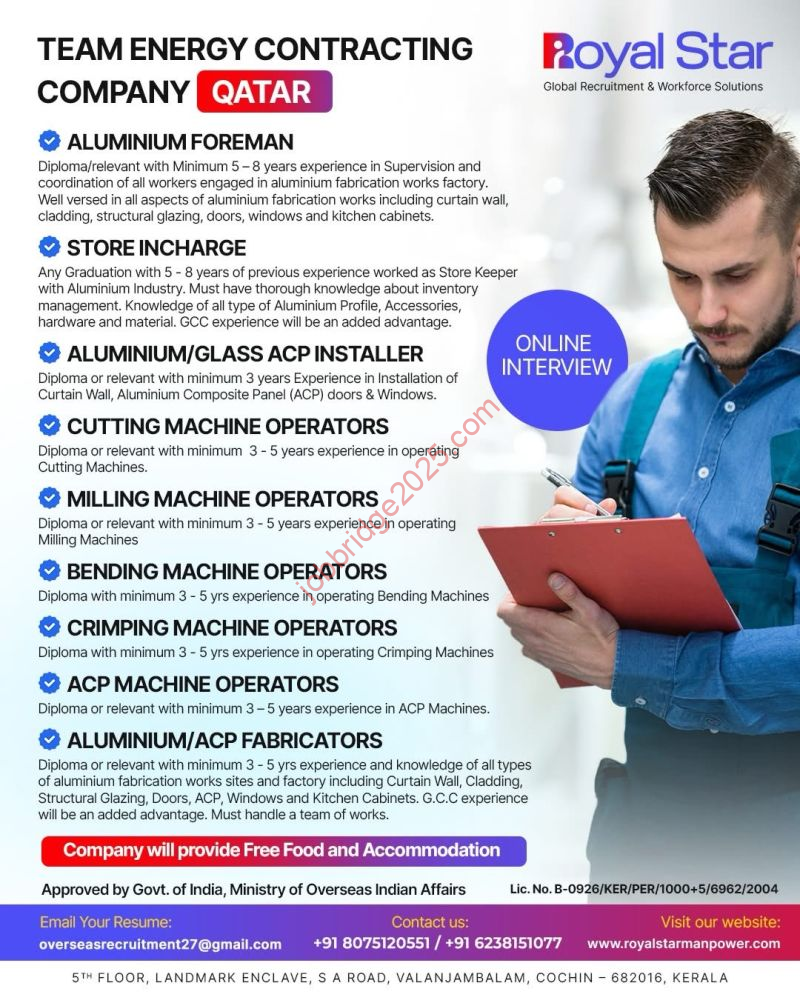 Team Energy Contracting Company Qatar Jobs