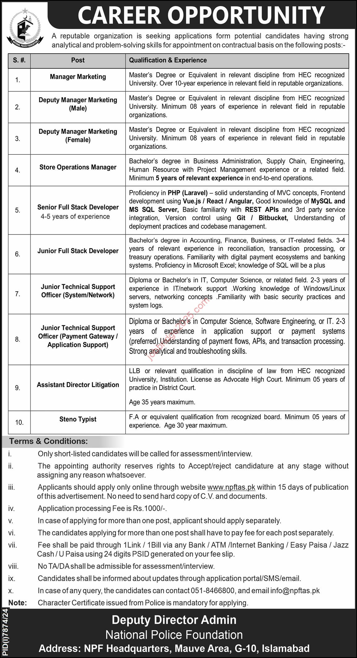 National Police Foundation NPF Jobs 2025 Apply Online